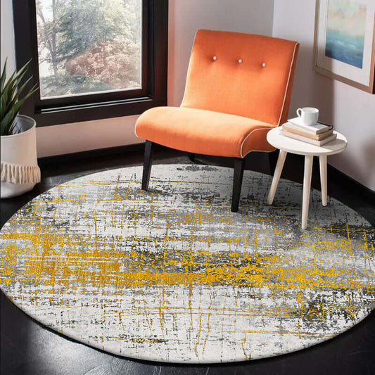 Golden Abstract Carpet