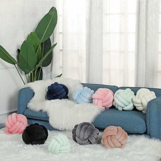 Cushion Knotted Ball Pillow